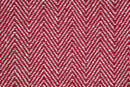 Herringbone - Recycled Cotton Throw in  Red