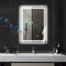 HOMCOM Bathroom Mirror With Bluetooth Lights Demister Pad
