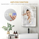 HOMCOM Bathroom Mirror With Bluetooth Lights Demister Pad