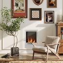 HOMCOM Stainless Steel Bioethanol Fire, Indoor Ethanol Fireplace Insert