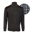 Hutson Harbour 1/4 Zip Rib Jumper - Charcoal