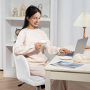HOMCOM Armless Desk Chair Home Office Chair w/ Wide Seat Tilt Function