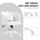 HOMCOM Armless Desk Chair Home Office Chair w/ Wide Seat Tilt Function