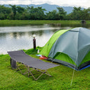 Outsunny Single Portable Outdoor Military Sleeping Bed Camping Cot Grey