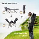 Outsunny Single Portable Outdoor Military Sleeping Bed Camping Cot Grey