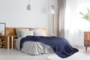 Honeycomb - Recycled Cotton Throw in Navy