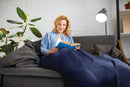 Honeycomb - Recycled Cotton Throw in Navy