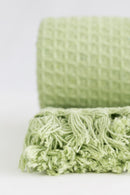 Honeycomb - Recycled Cotton Throw in Pistachio
