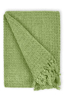 Honeycomb - Recycled Cotton Throw in Pistachio