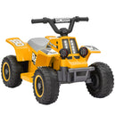 AIYAPLAY 6V Electric Quad Bike for Kids w/ Forward Backward - Yellow