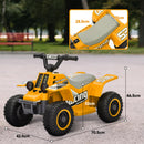 AIYAPLAY 6V Electric Quad Bike for Kids w/ Forward Backward - Yellow