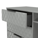 Harlequin 3 Drawer TV Unit in Dusk Grey - Ready Assembled