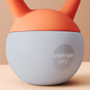 SPORTNOW Kettlebell w/ Soft Body and Non-Slip Handle, Orange and Grey