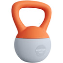 SPORTNOW Kettlebell w/ Soft Body and Non-Slip Handle, Orange and Grey