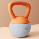 SPORTNOW Kettlebell w/ Soft Body and Non-Slip Handle, Orange and Grey