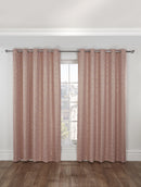 Hartford - Woven Thermal Blackout Eyelet Curtains in Blush Pink