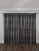 Hartford - Woven Thermal Blackout Eyelet Curtains in Charcoal