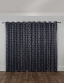 Hartford - Woven Thermal Blackout Eyelet Curtains in Navy