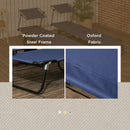 Outsunny 2 Piece Folding Sun Loungers with Adjustable Backrest, Tan Brown
