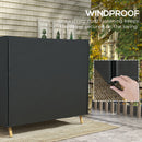 Outsunny 3 Seater Garden Swing Cover, Windproof and Anti-UV, Black