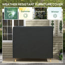 Outsunny 3 Seater Garden Swing Cover, Windproof and Anti-UV, Black