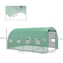 Outsunny Polytunnel Green House with Sprinkler System, Wide Door, 4 x 3(m)