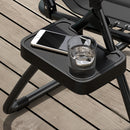 Outsunny 2 Pcs Zero Gravity Lounger Folding Recliner Chair W/ Cup Holder
