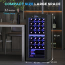 HOMCOM 86L Dual Zone Wine Cooler with Adjustable Temperature Control, Black