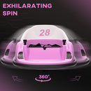AIYAPLAY 360° Rotation 12V Pink Kids Bumper Car W/ Remote Control