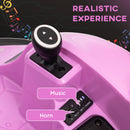 AIYAPLAY 360° Rotation 12V Pink Kids Bumper Car W/ Remote Control