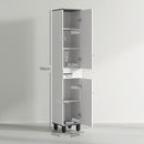 HOMCOM Bathroom Cabinet with Adjustable Shelves, Double Doors and Drawer