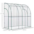 Outsunny Greenhouse Lean To 214x118x212cm - Clear