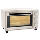 HOMCOM Mini Oven 21L Electric Grill W/ Adjustable Temp Timer 1400W, Cream