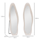 HOMCOM Irregular Full Length Mirror with Velvet Frame