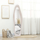 HOMCOM Irregular Full Length Mirror with Velvet Frame