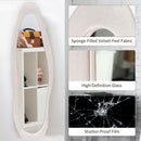 HOMCOM Irregular Full Length Mirror with Velvet Frame