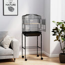 PawHut Bird Cage for Budgie Finch Canary Parakeet W/ Stand Tray Black