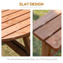 Outsunny Garden Picnic Bench 8 Seater