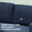 HOMCOM Compact 2 Seater Sofa with Under Seat Storage for Small Spaces