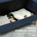 HOMCOM Compact 2 Seater Sofa with Under Seat Storage for Small Spaces