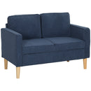 HOMCOM Compact 2 Seater Sofa with Under Seat Storage for Small Spaces