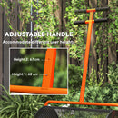 Outsunny Compost Spreader, 24\" Garden Spreader w/ Height Adjustable Handle