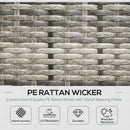 Outsunny 6 PCs Patio Wicker Sofa Set Rattan Chair Furniture, Dark Blue