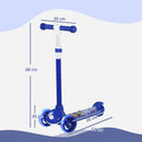 AIYAPLAY Kids 3 Wheel Scooter For 2-6 Years Old W/ Adjustable Height
