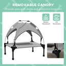 PawHut Cooling Raised Dog Bed w/ Breathable Mesh, Light Grey