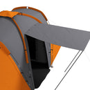 Outsunny 4-6 Man Camping Tent with 2 Bedroom and Living Area, Grey and Orange