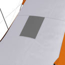 Outsunny 4-6 Man Camping Tent with 2 Bedroom and Living Area, Grey and Orange