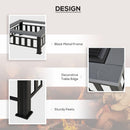 Outsunny Metal Large Firepit  w/ Rain Cover  86 x 86 x 54cm, Black