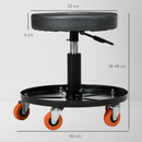 HOMCOM Pneumatic Adjustable Mechanic Stool w/ Tool Tray, Wheels