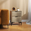 HOMCOM Bedside Tables Set of 2 with 2 Drawers for Bedroom, Living Room